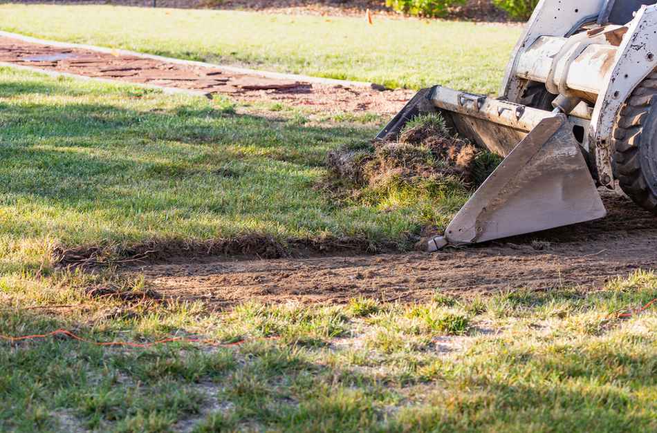 Removing patches of grass